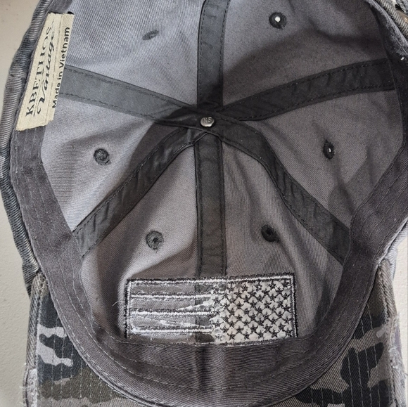 KBETHOS Vintage Distressed American Flag Camo Adjustable Ball Cap - OS/Unisex - Picture 6 of 9